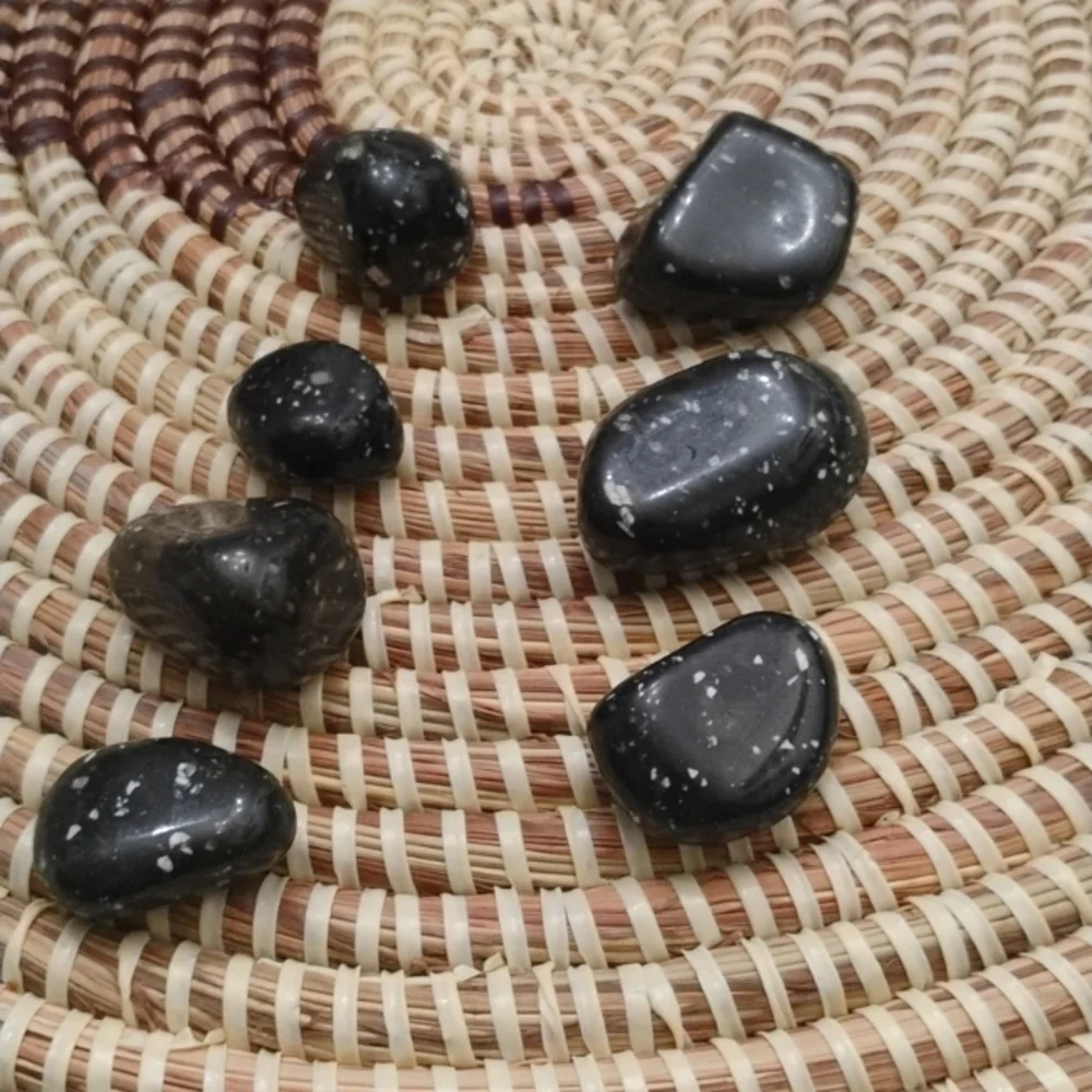 Polished Black Volcano Jasper Stones NEW